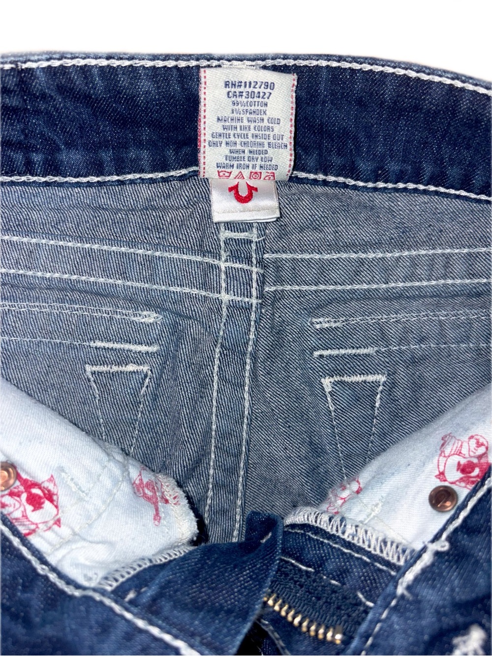 True Religion Blue Denim low waisted straight leg jeans - Picture 8 of 8